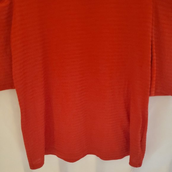 Who What Wear Red Longer Short Sleeve Top with Puffed Shoulders Size L - Picture 2 of 15